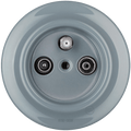 PORCELAIN WALL SOCKET ASH GREY TV ANTENNA - DYKE & DEAN