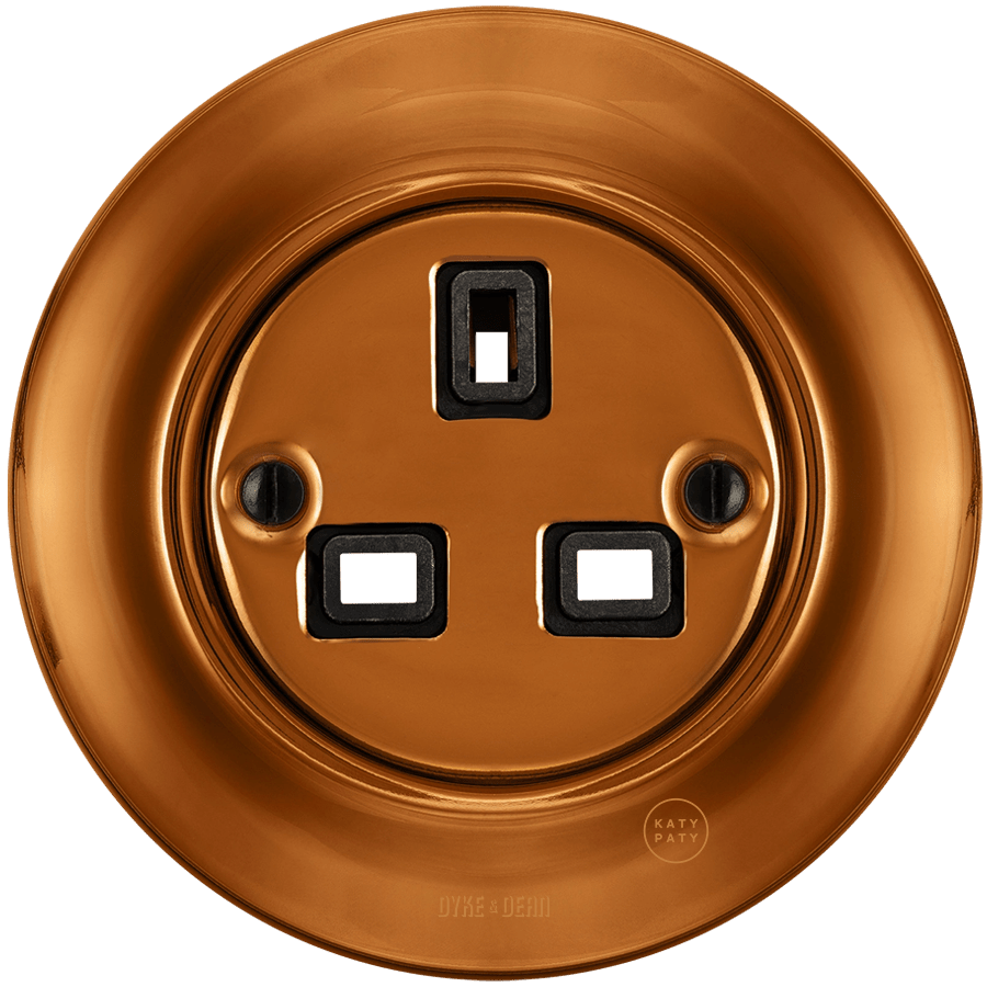 PORCELAIN WALL SOCKET BRONZE UK - DYKE & DEAN