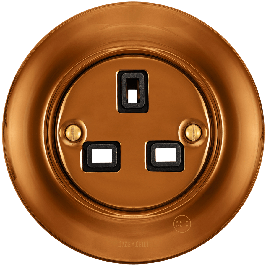 PORCELAIN WALL SOCKET BRONZE UK - DYKE & DEAN