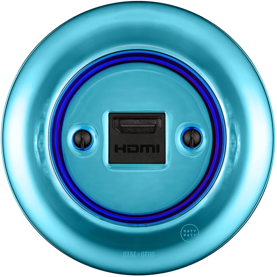 PORCELAIN WALL SOCKET SKY BLUE HDMI - DYKE & DEAN