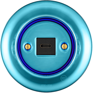 PORCELAIN WALL SOCKET SKY BLUE USB - C - DYKE & DEAN
