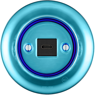 PORCELAIN WALL SOCKET SKY BLUE USB - C - DYKE & DEAN