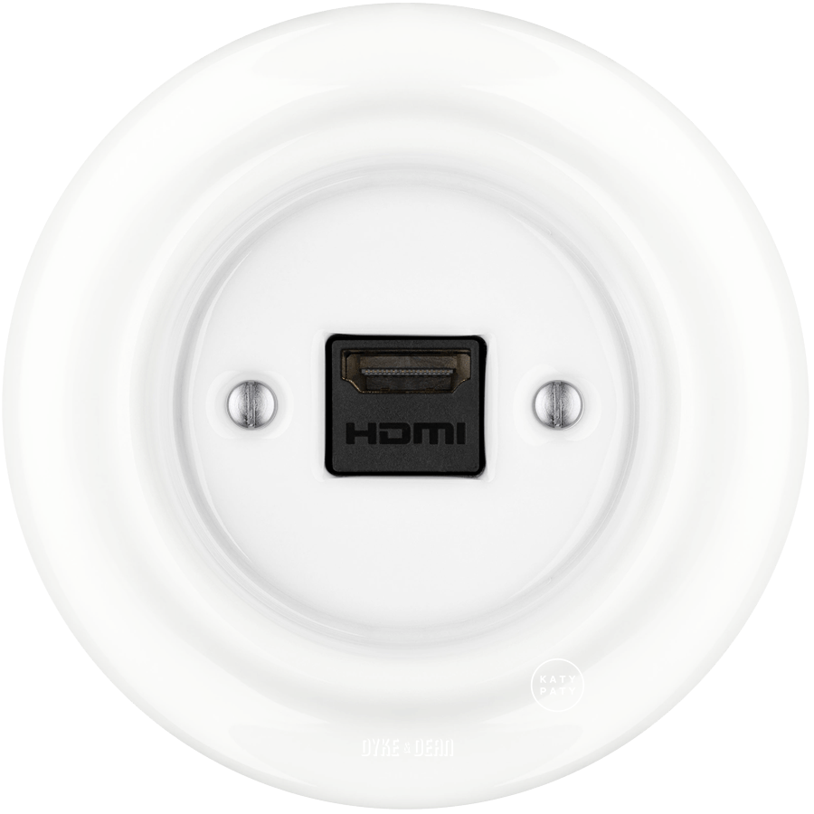 PORCELAIN WALL SOCKET WHITE HDMI - DYKE & DEAN