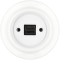 PORCELAIN WALL SOCKET WHITE HDMI - DYKE & DEAN
