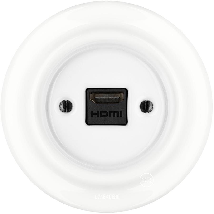 PORCELAIN WALL SOCKET WHITE HDMI - DYKE & DEAN
