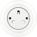 PORCELAIN WALL SOCKET WHITE UK - DYKE & DEAN