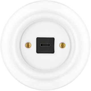 PORCELAIN WALL SOCKET WHITE USB - C - DYKE & DEAN