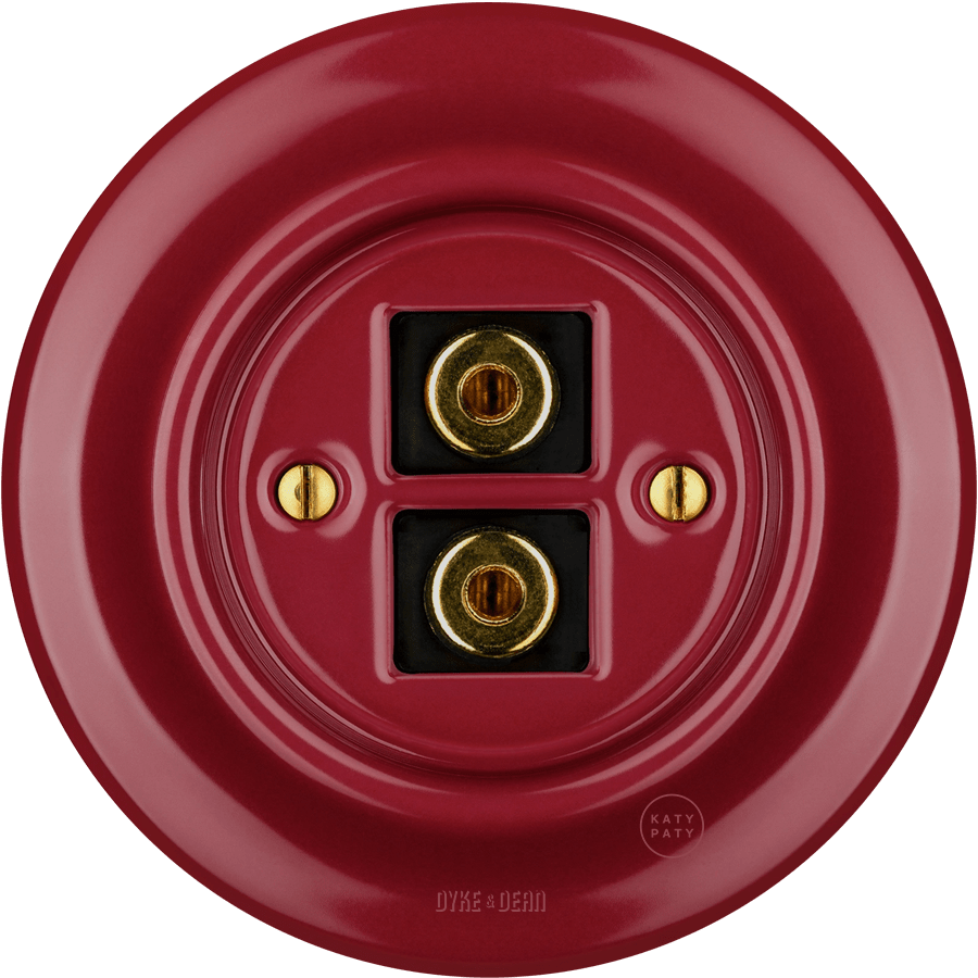 PORCELAIN WALL SPEAKER SOCKET BURGUNDY - DYKE & DEAN