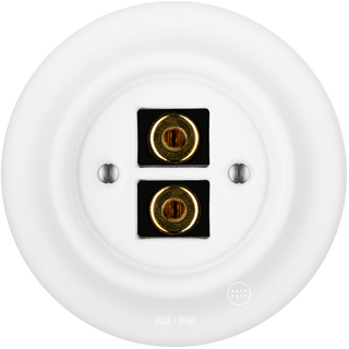 PORCELAIN WALL SPEAKER SOCKET MATT WHITE - DYKE & DEAN