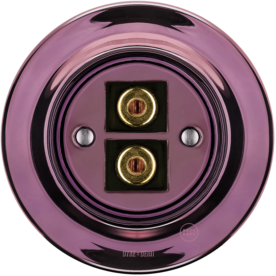 PORCELAIN WALL SPEAKER SOCKET PURPLE - DYKE & DEAN