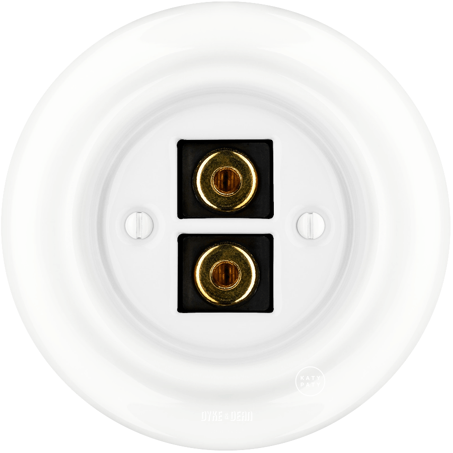 PORCELAIN WALL SPEAKER SOCKET WHITE - DYKE & DEAN