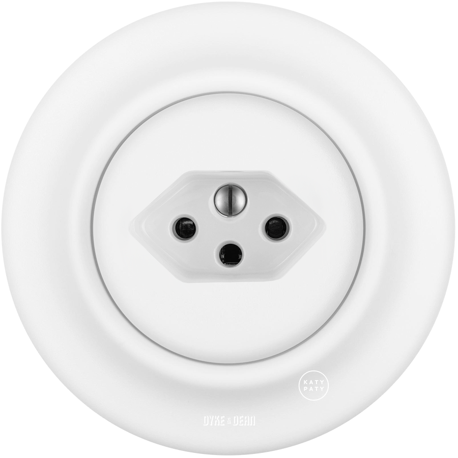 PORCELAIN WALL SWISS SOCKET MATT WHITE - DYKE & DEAN