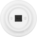 PORCELAIN WALL USB - C CHARGER SOCKET MATT WHITE - DYKE & DEAN