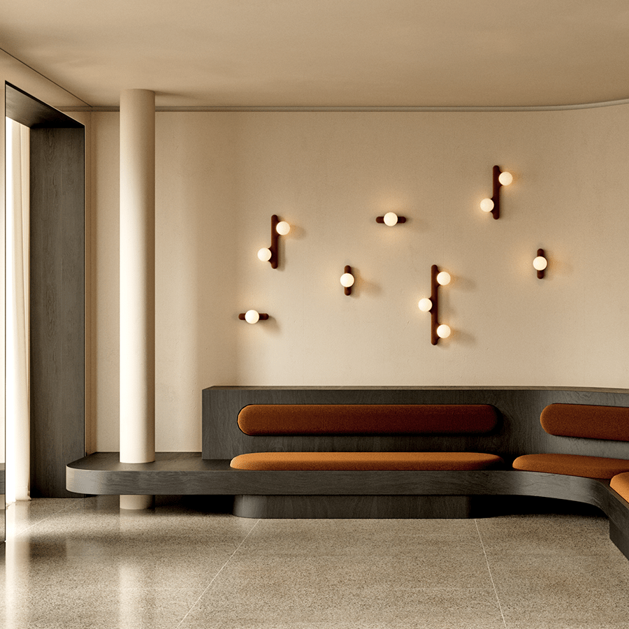 PRICKLY PEAR MONO WALL LIGHT GLOBE VELOUR - DYKE & DEAN