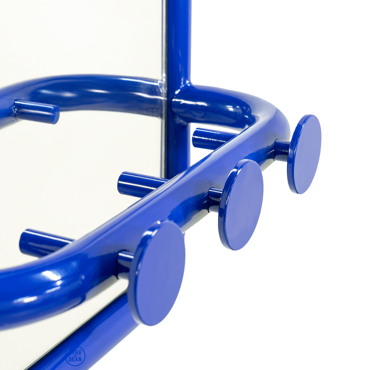 RETRO TUBE HALL HOOK MIRROR BLUE - DYKE & DEAN