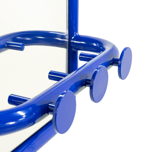 RETRO TUBE HALL HOOK MIRROR BLUE - DYKE & DEAN