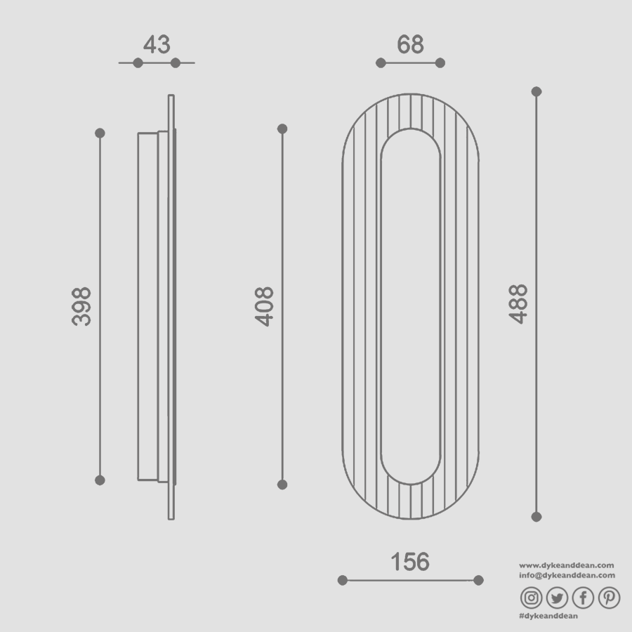 RIFLO LONG WALL LIGHT BLACK - DYKE & DEAN