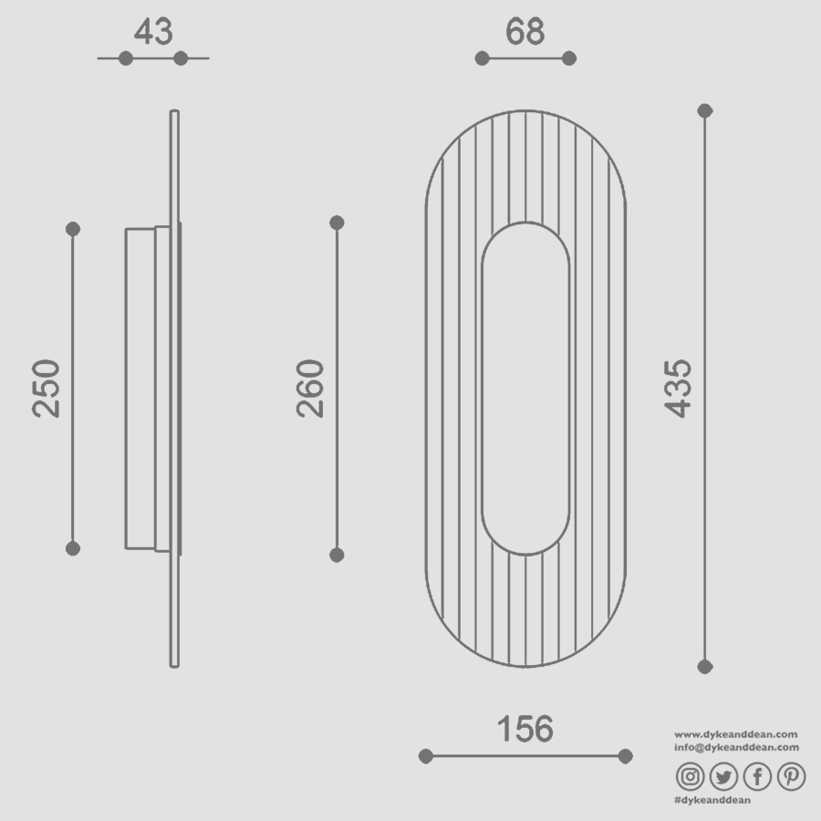 RIFLO SMALL WALL LIGHT BLACK - DYKE & DEAN