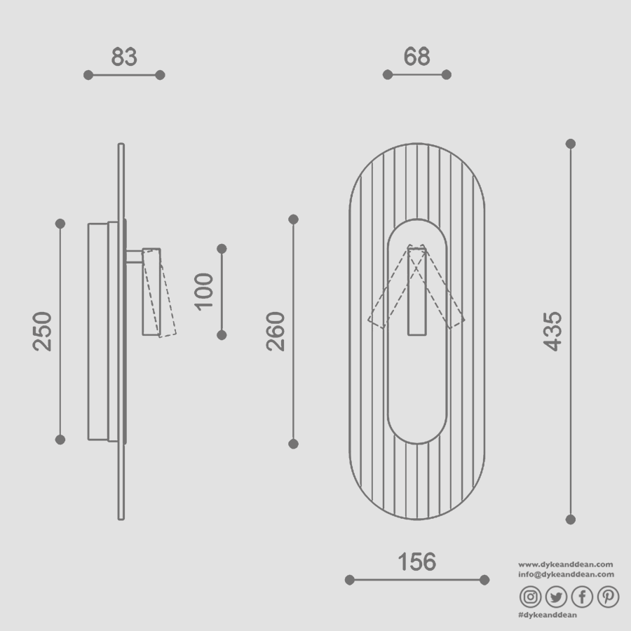 RIFLO WALL SPOT LIGHT WHITE - DYKE & DEAN