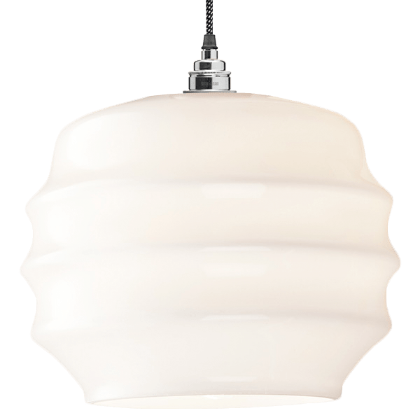 RIPPLE OPALINE PENDANT SHADE LARGE - DYKE & DEAN