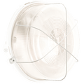 ROUND BULKHEAD WHITE DUROPLAST CLEAR GLASS - DYKE & DEAN