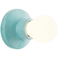 ROUND CERAMIC WALL & CEILING LAMP TEAL GREEN - DYKE & DEAN