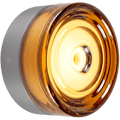 ROUND WATERPROOF NICKEL WALL CEILING SCONCE AMBER LIGHT - DYKE & DEAN