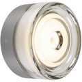 ROUND WATERPROOF NICKEL WALL CEILING SCONCE CLEAR LIGHT - DYKE & DEAN