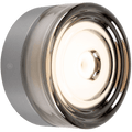 ROUND WATERPROOF NICKEL WALL CEILING SCONCE SMOKE LIGHT - DYKE & DEAN