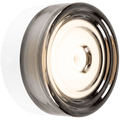 ROUND WATERPROOF WHITE WALL CEILING SCONCE SMOKE GLASS LIGHT - DYKE & DEAN