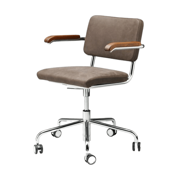 S 64 PVDR LEATHER SWIVEL CHAIR - DYKE & DEAN