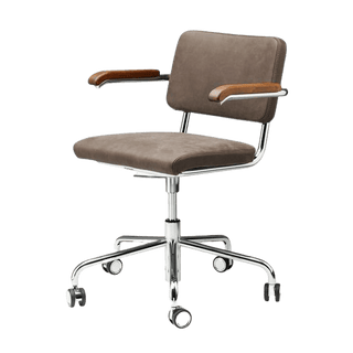 S 64 PVDR LEATHER SWIVEL CHAIR - DYKE & DEAN