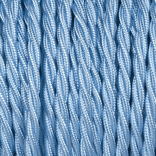 SKY BLUE TWISTED FABRIC CABLE - DYKE & DEAN