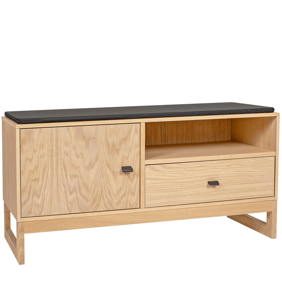 SLUSSEN HALLWAY STORAGE BENCH OAK - DYKE & DEAN