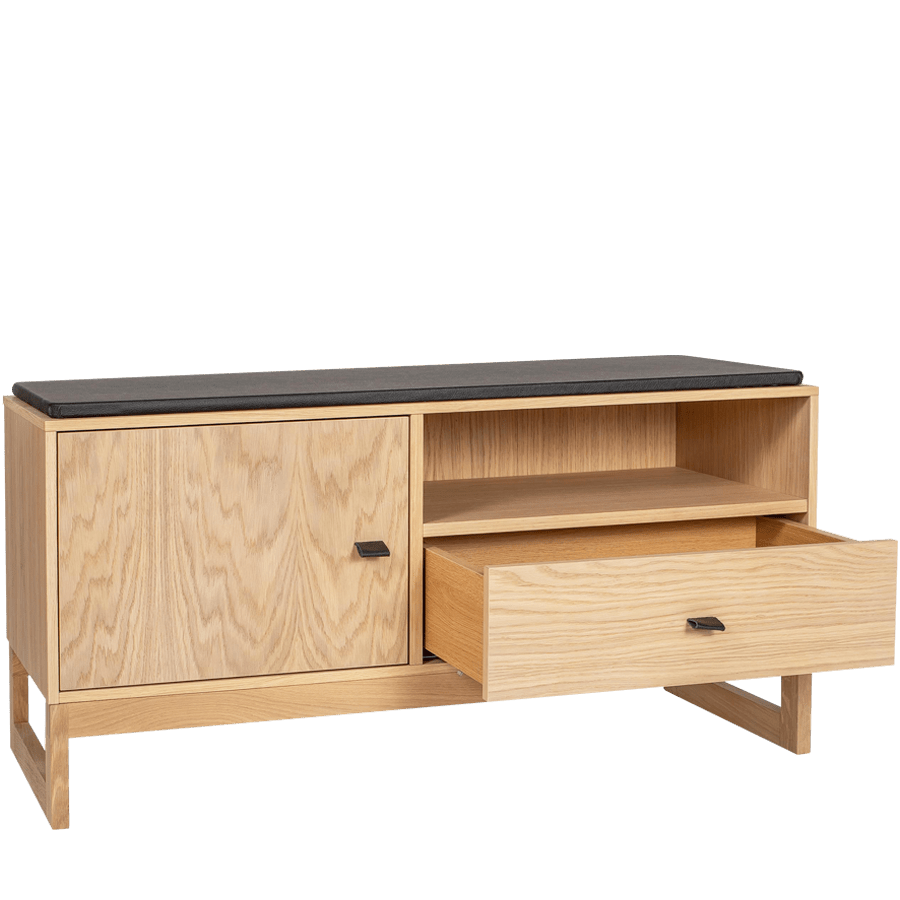 SLUSSEN HALLWAY STORAGE BENCH OAK - DYKE & DEAN