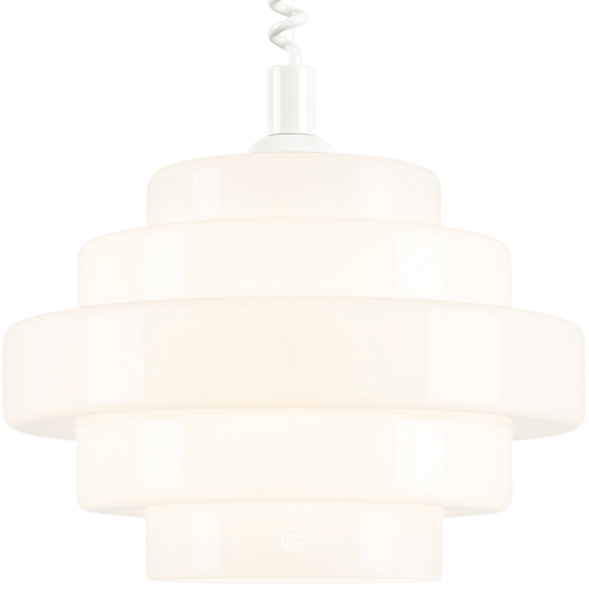 SMALL BAUHAUS OPALINE RETRACTABLE CORD LIGHT - DYKE & DEAN