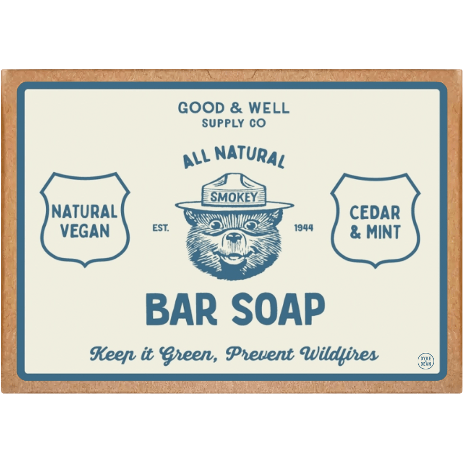SMOKEY BEAR BAR SOAP CEDAR & MINT - DYKE & DEAN