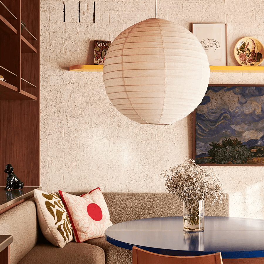 SPHERE LINEN LIGHT SHADE 100CM - DYKE & DEAN