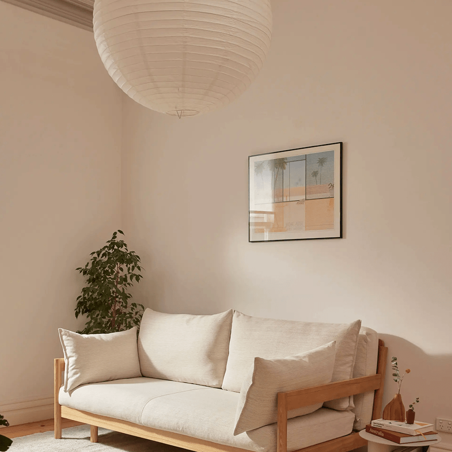 SPHERE LINEN LIGHT SHADE 100CM - DYKE & DEAN
