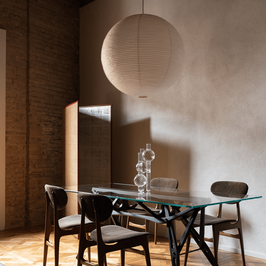 SPHERE LINEN LIGHT SHADE 100CM - DYKE & DEAN