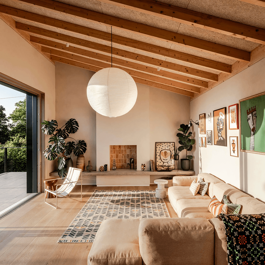 SPHERE LINEN LIGHT SHADE 120CM - DYKE & DEAN