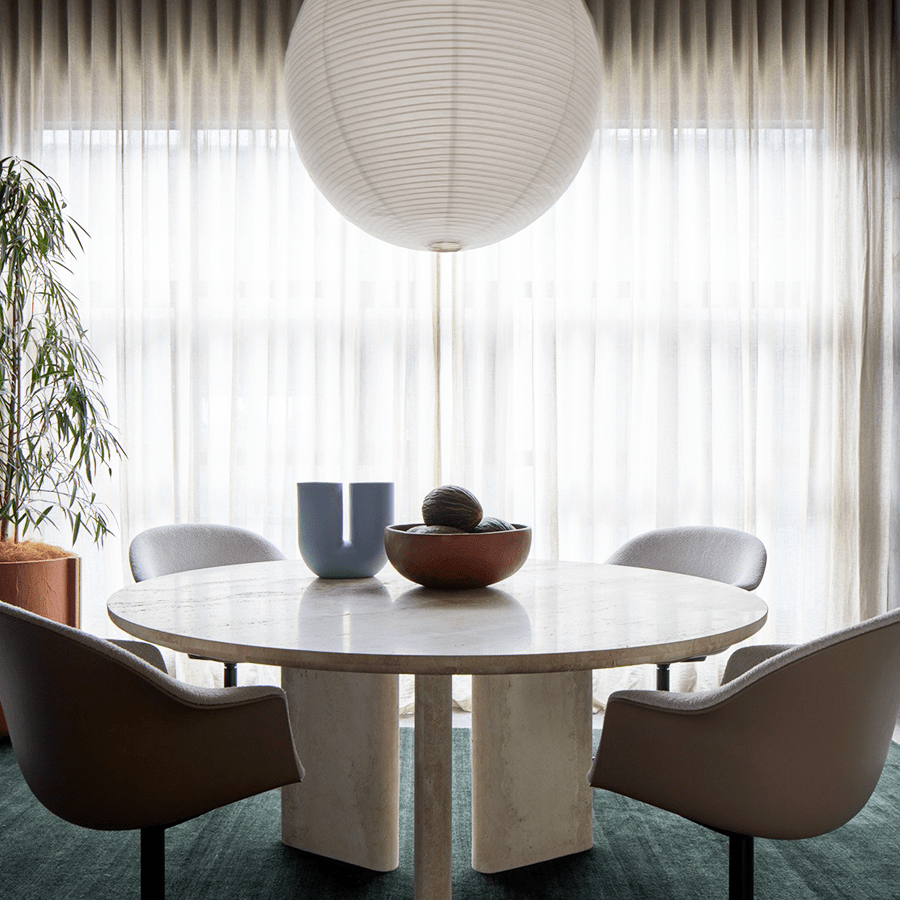 SPHERE LINEN LIGHT SHADE 80CM - DYKE & DEAN