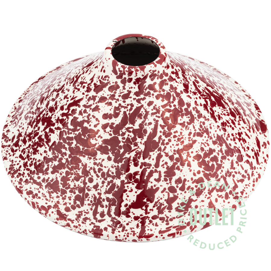 SPLATTERWARE CONE LIGHT SHADE BURGUNDY OUTLET - DYKE & DEAN