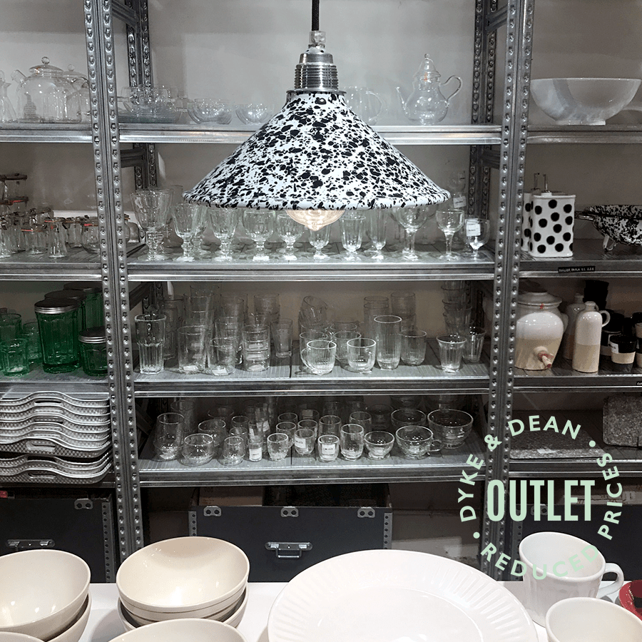 SPLATTERWARE CONE LIGHT SHADE GREEN OUTLET - DYKE & DEAN