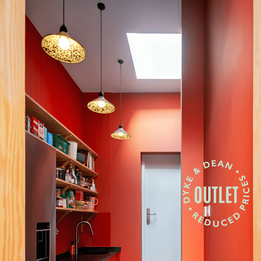 SPLATTERWARE CONE LIGHT SHADE GREEN OUTLET - DYKE & DEAN