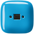 SQUARE PORCELAIN HDMI WALL SOCKET AZURE - DYKE & DEAN