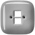 SQUARE PORCELAIN WALL SOCKET GREY PC/USB - DYKE & DEAN