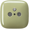 SQUARE PORCELAIN WALL SOCKET TV ANTENNA MOSS GREEN - DYKE & DEAN