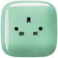 SQUARE PORCELAIN WALL SOCKET UK MINT - DYKE & DEAN