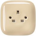 SQUARE PORCELAIN WALL SOCKET UK SAND - DYKE & DEAN